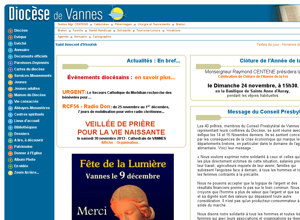 Page accueil Site Diocese
